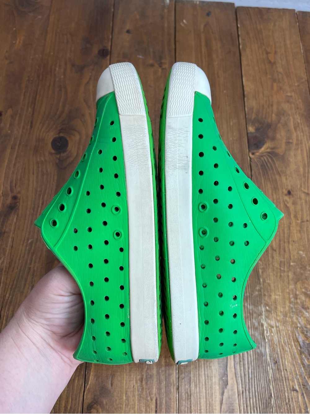 Native shoes green foam Jefferson style sneakers kids size 3 - Picture 4 of 8